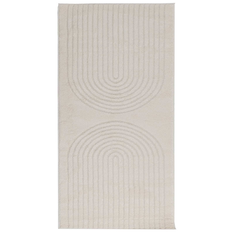 Modern Indoor Rug, Cream, Rectangle 80 x 150 cm