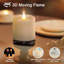 Bougies piliers DEL sans flamme à effet flamme 3D, bougies en cire véritable à piles avec minuterie à distance pour la décoration de mariage, de maison et de fêtes