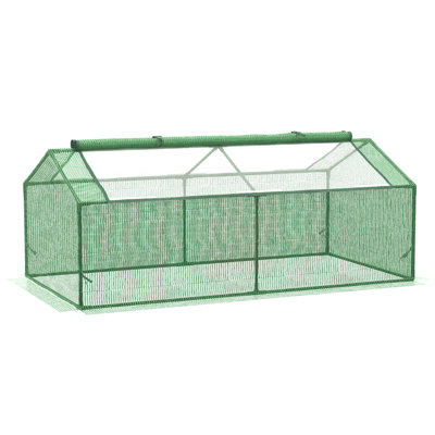 71" x 36" x 28" Mini Greenhouse Portable Hot House for Plants with Large Zipper Windows, Green