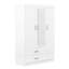 Armoire à miroir 3 portes avec tablettes, blanc (LP006601AAK)