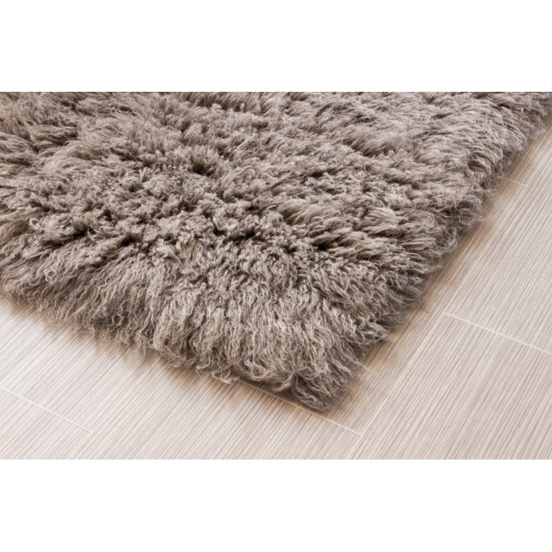 Tapis gris en laine Paulornette, Rectangle 5 pi x 7 pi