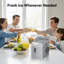 SimzLife 26Lbs. Machine à glaçons de comptoir quotidienne avec poignée, machines à glaçons autonettoyantes, 26 lb / 24 heures, 9 glaçons prêts en 6 minutes pour la maison / cuisine / bar / fête / camping-106240012