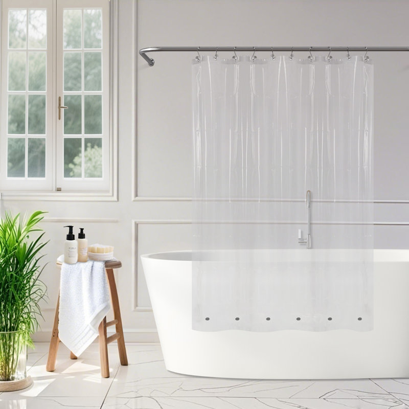 Doublure de rideau de douche imperméable 8G PEVA, Clair, 72"H x 60"W