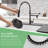 Commercial LED Kitchen Faucet With Pull Down Sprayer, Single Handle Singlaucet