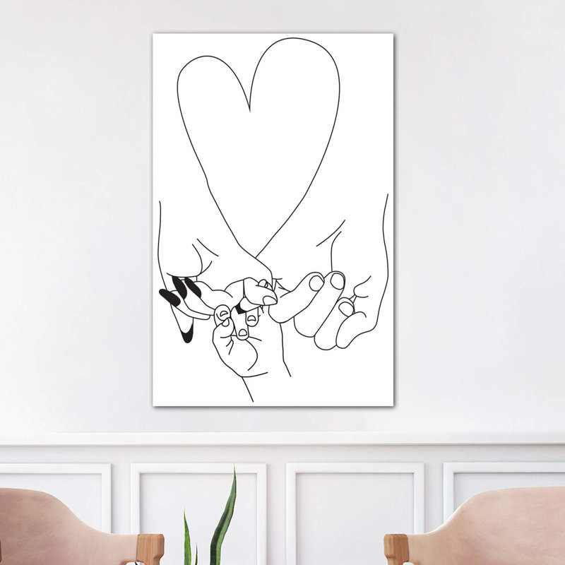 Pinky Promise, Parent's Pinky Promise - Wrapped Canvas Print, 101.6 cm H x 66.04 cm W x 3.175 cm D