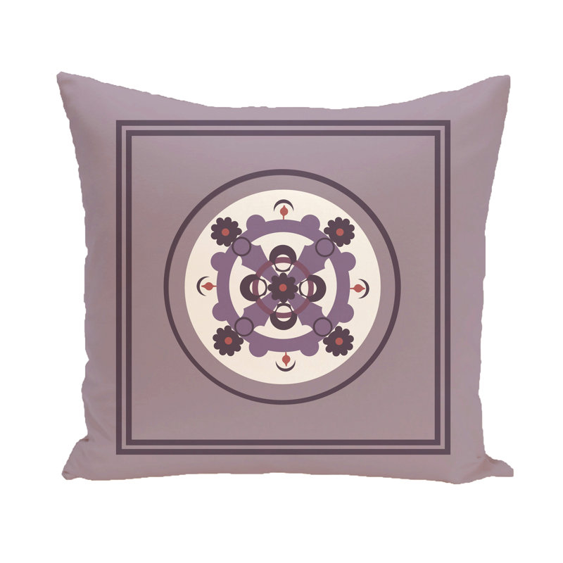Housse et insert de coussin carré marocain, H 18 po x l 18 po, Mauve / Mauve