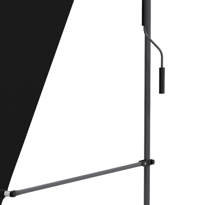6.5' X 4' Manual Retractable Awning, Non-Screw Patio Awning, UV Resistant For Window Or Door, Black, Black