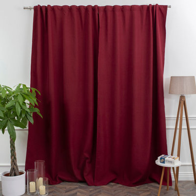 LAXTON Room Darkening Extra Long & Extra Wide Decorative Curtain