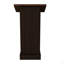 Podium en bois, lutrin de 44 po de hauteur avec support pour micro, 1 tablette coulissante avec porte-gobelet et 1 tablette fixe