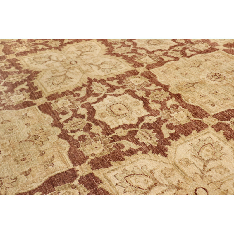 Denver Hand Knotted Wool Oriental Area Rug in Beige/Brown