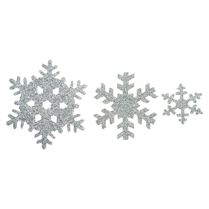 Décalcomanie de Noël, fenêtre, flocons de neige