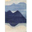 Tapis bleu tissé à la main Waves
