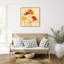 «Dancing Poppies on Stripes» par Danhui Nai, reproduction d'art sur toile encadrée-101125702