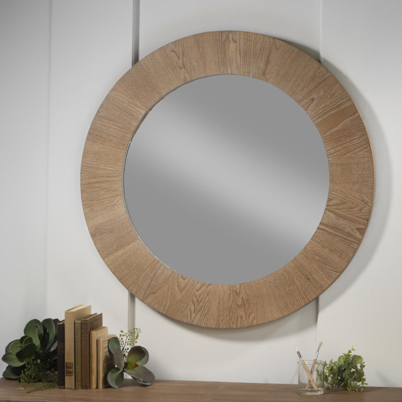 Wood Wall Mirror - 32" Round
