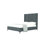 Lit plateforme en bois d'eucalyptus gris Promade