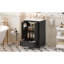 Meuble-lavabo moderne noir 24 po avec lavabo en céramique et rangement à fermeture en douceur