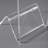 C-Shaped End Table With Storage Transparent Acrylic Small Space Side Table