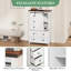 Commode de ferme à 5 tiroirs avec porte de grange coulissante, grande commode avec tablettes réglables-458988343