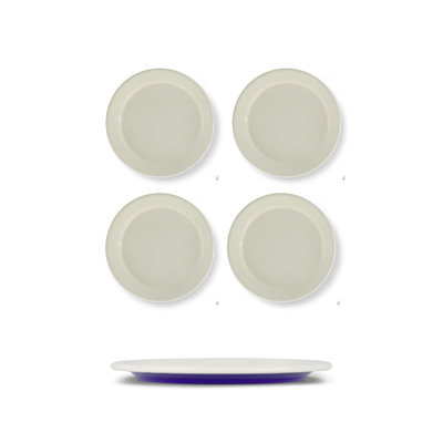 S/4 Enamel Dinner Plate - Two Tone
