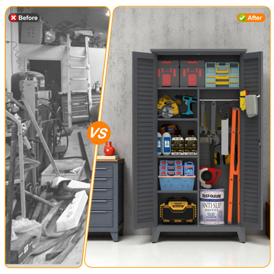 73'' Tall Metal Tool Storage Cabinet