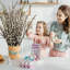 20 branches préservées de saule séché avec des fleurs blanches, des tiges florales naturelles pour les arrangements de vase et la décoration intérieure