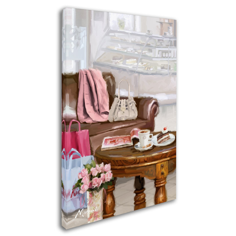 « coffee shop 2 », reproduction sur toile tendue, H 19 po x l 12 po x P 2 po