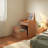 18.9"Integrated Cherry Wood Vanity Desk With Built-in Stool