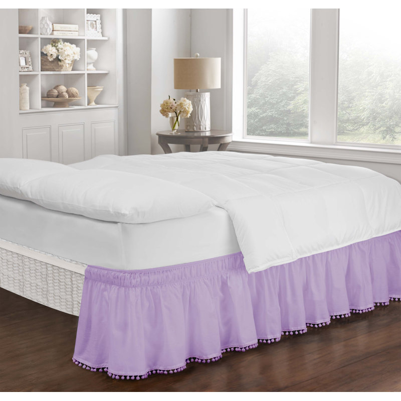Ruffled Wrap Around Bed Skirt, Queen/King, Pink