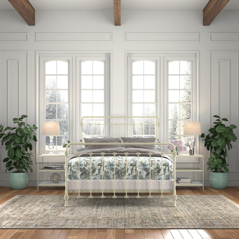 160 Picket Fence Bed | Complete Standard, King, French Vanilla