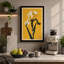 Iris in Gold Botanical - Wrapped Canvas-829820045-829820053