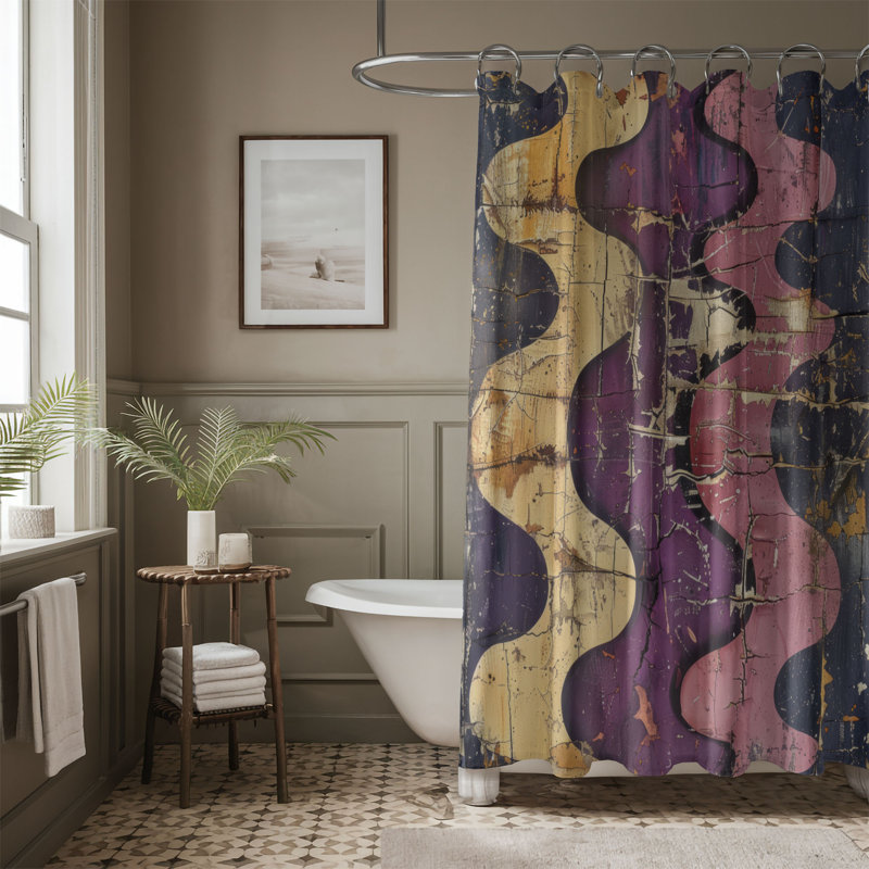 Rideau de douche Antique, H 74 po x l 71 po