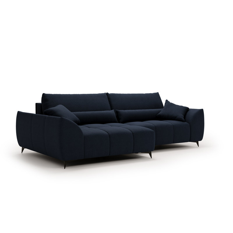 3 Seater Corner Sofa, Blue, Left Hand Facing