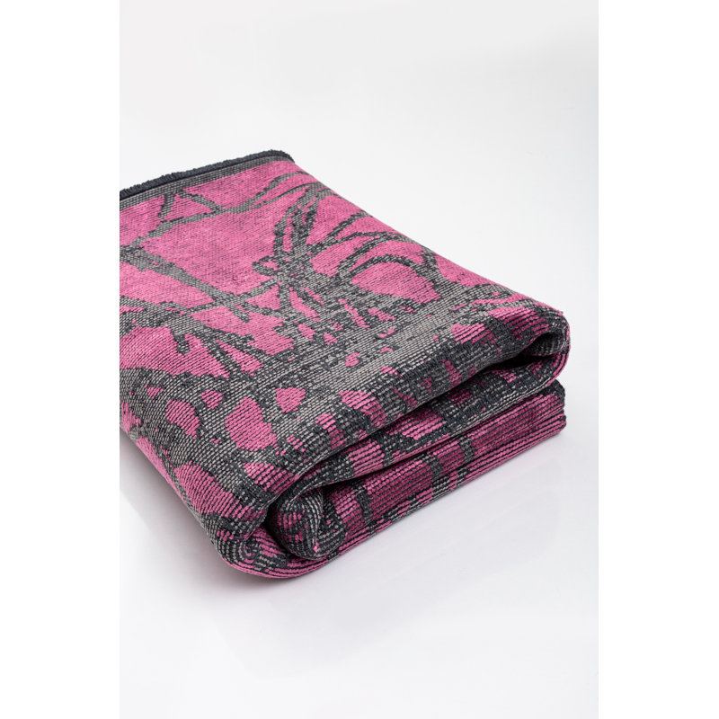 Rapture Pink/Gray Luxury Area Rug, Rectangle 7'10" x 9'10"