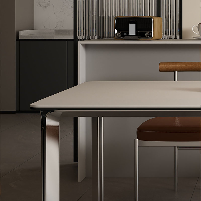 Table de salle à manger moderne et minimaliste, H 29,5 po x L 63 po x l 31,5 po