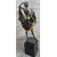 Belly Dancer Lifting Skirt Art Deco Bronze Statue Sculpture on Marble Base by Bergman