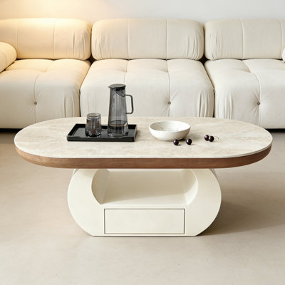 Table basse ovale avec rangement Living