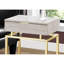 Table de bout polyvalente avec tiroir en stratifié de marbre beige et poignée en métal doré, rangement pour le salon, tiroir à cadre d'appoint en marbre, style moderne comme côté ou