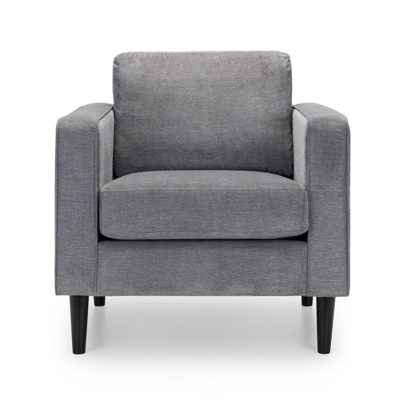 Gagarin Velvet Armchair, Grey Linen