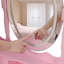 Ensemble de coiffeuse avec miroir et tabouret rembourré Pink Princess, modes d'éclairage, coiffeuse en bois à 4 tiroirs pour chambre de fille, coiffeuse avec beaucoup de rangement-1185832406