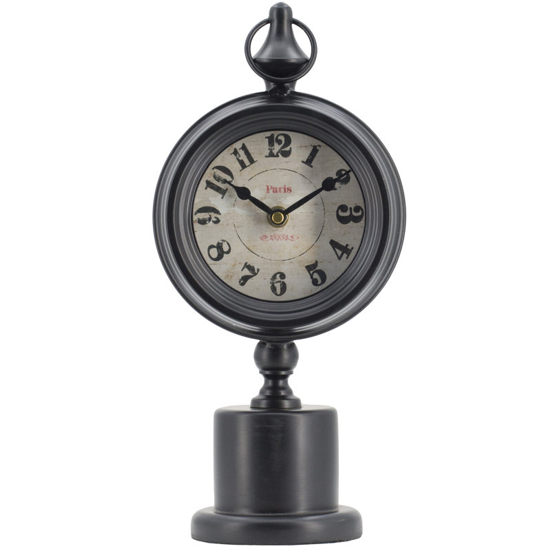 Electric Tabletop Clock in Black with Alarm