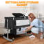 Lit de chevet multifonctionnel 4-en-1 avec table à langer, lit de bébé réglable en hauteur à 6 niveaux avec panier et moustiquaire, berceau portable pour nouveau-né avec roues