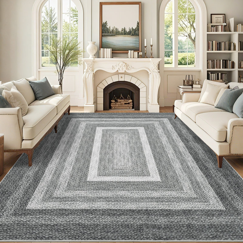 Tapis d'entrée antidérapant pour salle de bain, Rectangle 9 pi x 12 pi