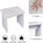 31.5'' White Lighted Makeup Vanity Set with Stool and Mirror