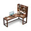 Bureau d'angle en L en bois massif avec bibliothèque intégrée-1004002224-1004002228-1004002226