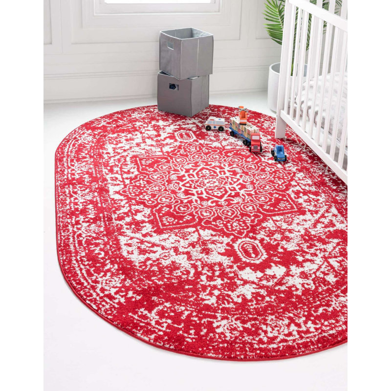Endesha Oriental Indoor Rug, Oval 5' x 8'
