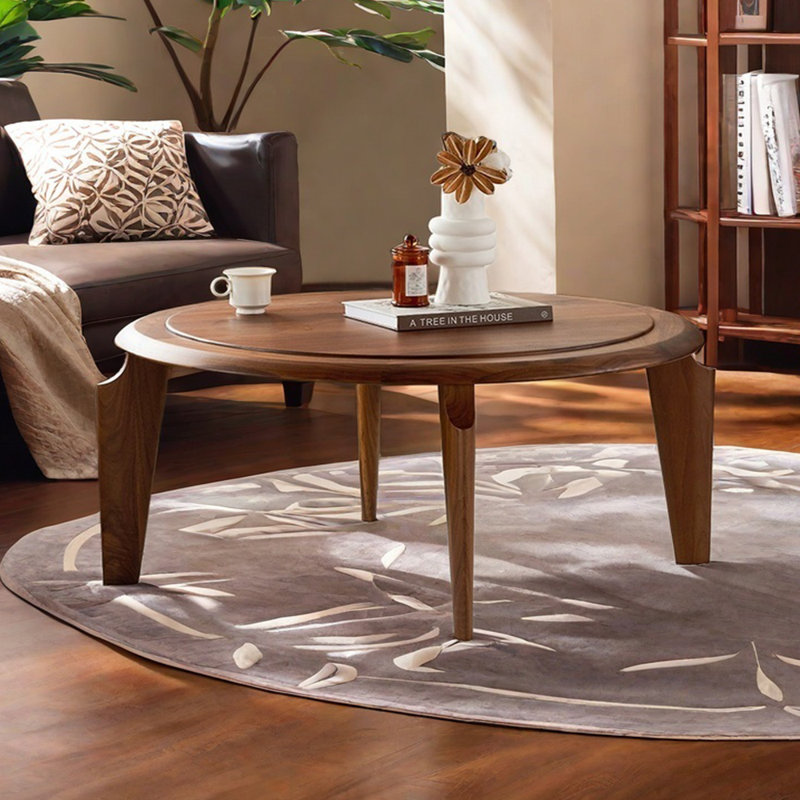 Table basse en noyer, H 14,96 po x L 41,73 po x l 41,73 po