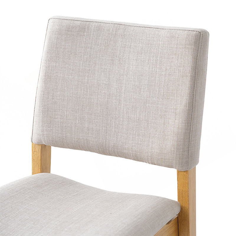 Ensemble de 4 chaises de salle à manger rembourrées empilables, Natural