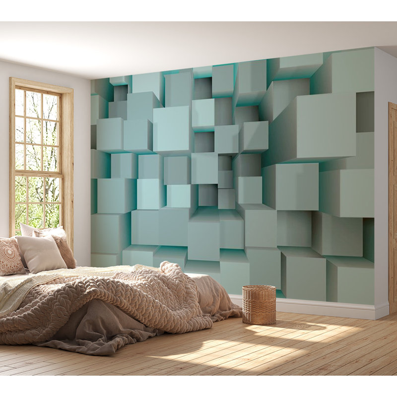 Murale Ammiel, Bleu, L 110 po x l 157 po