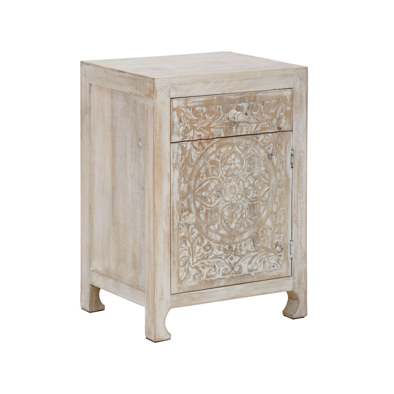 Deanna 50cm W Solid Wood Bedside Table