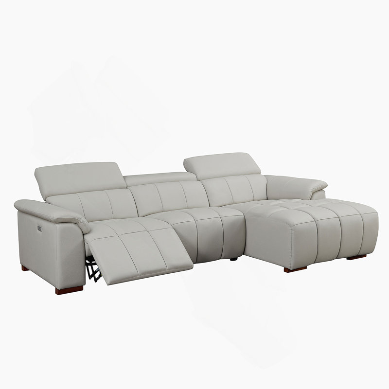 Canapé confortable, Orienté à droite, Gris clair